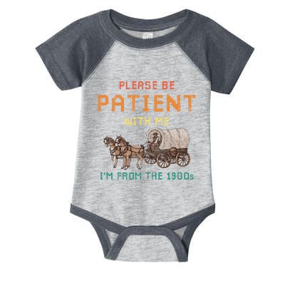 Please Be Patient With Me IM From The 1900s Vintage Infant Baby Jersey Bodysuit