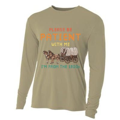 Please Be Patient With Me IM From The 1900s Vintage Cooling Performance Long Sleeve Crew