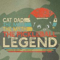 Pickle Ball Player Cat Dad Man Myth Pickleball Legend Legacy Tie Dye Trucker Hat