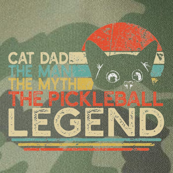 Pickle Ball Player Cat Dad Man Myth Pickleball Legend Legacy Tie Dye Trucker Hat