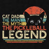 Pickle Ball Player Cat Dad Man Myth Pickleball Legend Ladies PosiCharge Tri-Blend Wicking Tank