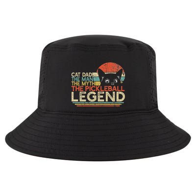 Pickle Ball Player Cat Dad Man Myth Pickleball Legend Cool Comfort Performance Bucket Hat