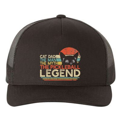 Pickle Ball Player Cat Dad Man Myth Pickleball Legend Yupoong Adult 5-Panel Trucker Hat