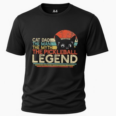 Pickle Ball Player Cat Dad Man Myth Pickleball Legend Performance Shirt