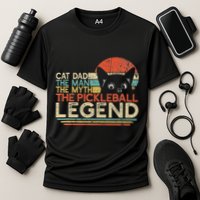 Pickle Ball Player Cat Dad Man Myth Pickleball Legend Performance Shirt