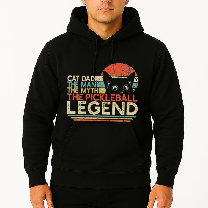 Pickle Ball Player Cat Dad Man Myth Pickleball Legend Hoodie
