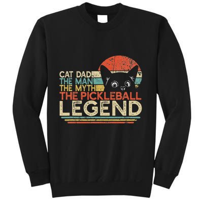 Pickle Ball Player Cat Dad Man Myth Pickleball Legend Sweatshirt