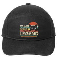 Pickle Ball Player Cat Dad Man Myth Pickleball Legend 7-Panel Snapback Hat