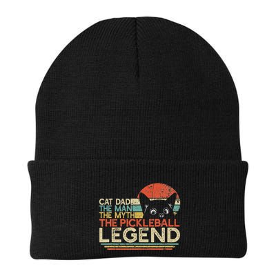 Pickle Ball Player Cat Dad Man Myth Pickleball Legend Beanie
