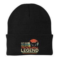 Pickle Ball Player Cat Dad Man Myth Pickleball Legend Beanie
