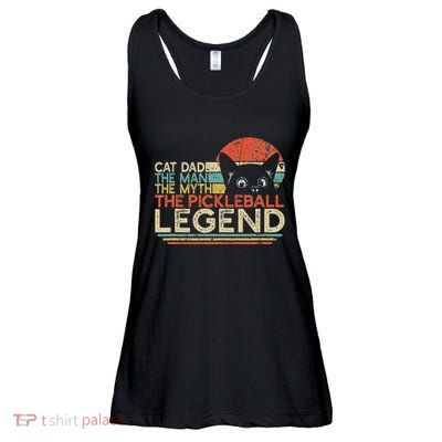 Pickle Ball Player Cat Dad Man Myth Pickleball Legend Ladies Essential Flowy Tank