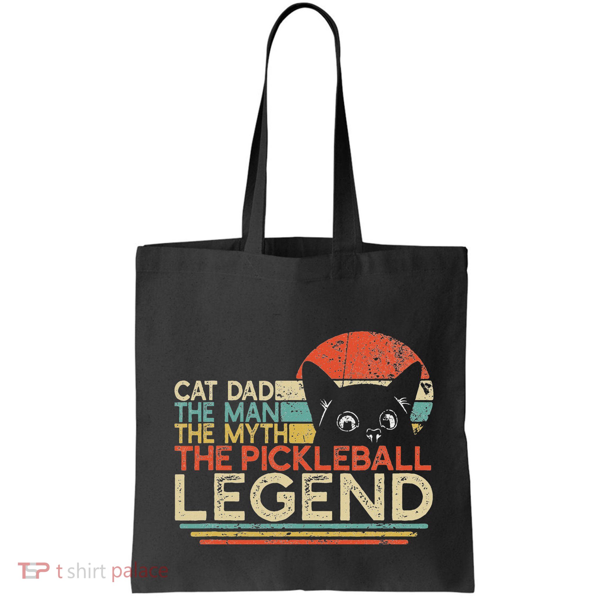 Pickle Ball Player Cat Dad Man Myth Pickleball Legend Bag