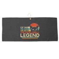 Pickle Ball Player Cat Dad Man Myth Pickleball Legend Large Microfiber Waffle Golf Towel
