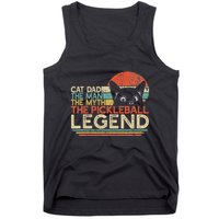 Pickle Ball Player Cat Dad Man Myth Pickleball Legend Tank Top