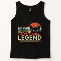 Pickle Ball Player Cat Dad Man Myth Pickleball Legend Tank Top