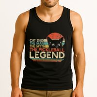 Pickle Ball Player Cat Dad Man Myth Pickleball Legend Tank Top