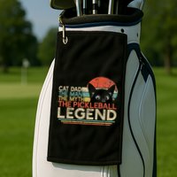 Pickle Ball Player Cat Dad Man Myth Pickleball Legend Golf Towel