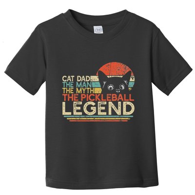 Pickle Ball Player Cat Dad Man Myth Pickleball Legend Toddler T-Shirt