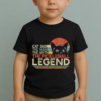 Pickle Ball Player Cat Dad Man Myth Pickleball Legend Toddler T-Shirt