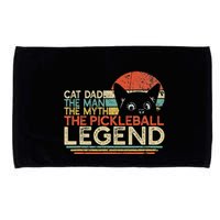 Pickle Ball Player Cat Dad Man Myth Pickleball Legend Microfiber Hand Towel