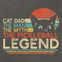 Pickle Ball Player Cat Dad Man Myth Pickleball Legend Cotton Canvas Backpack