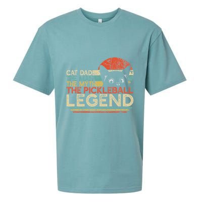Pickle Ball Player Cat Dad Man Myth Pickleball Legend Sueded Cloud Jersey T-Shirt