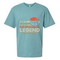 Pickle Ball Player Cat Dad Man Myth Pickleball Legend Sueded Cloud Jersey T-Shirt