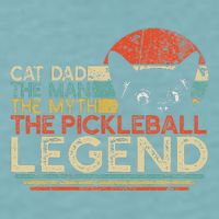 Pickle Ball Player Cat Dad Man Myth Pickleball Legend Sueded Cloud Jersey T-Shirt