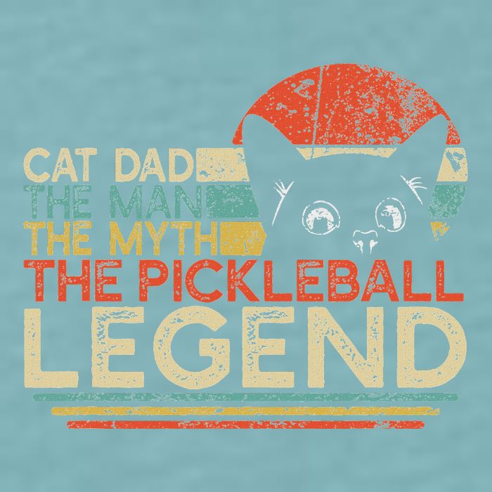 Pickle Ball Player Cat Dad Man Myth Pickleball Legend Sueded Cloud Jersey T-Shirt