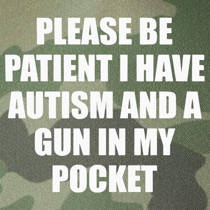 Please Be Patient I Have Autism And A Gun In My Pocket Joke Legacy Tie Dye Trucker Hat