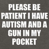 Please Be Patient I Have Autism And A Gun In My Pocket Joke Cotton Canvas Backpack