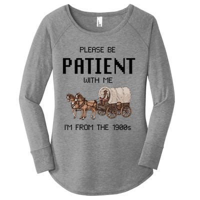 Please Be Patient With Me IM From The 1900s Vintage Women's Perfect Tri Tunic Long Sleeve Shirt