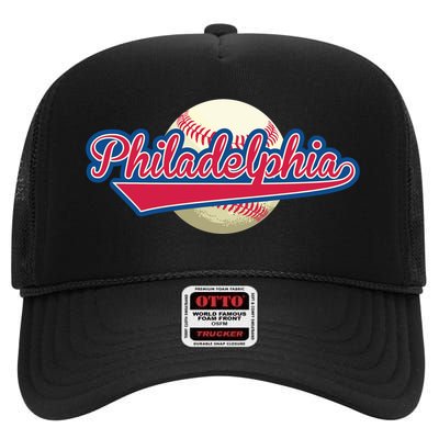 Philadelphia Baseball High Crown Mesh Back Trucker Hat