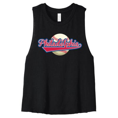 Philadelphia Baseball Women's Racerback Cropped Tank