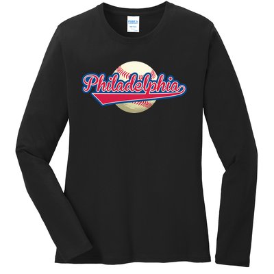 Philadelphia Baseball Ladies Long Sleeve Shirt