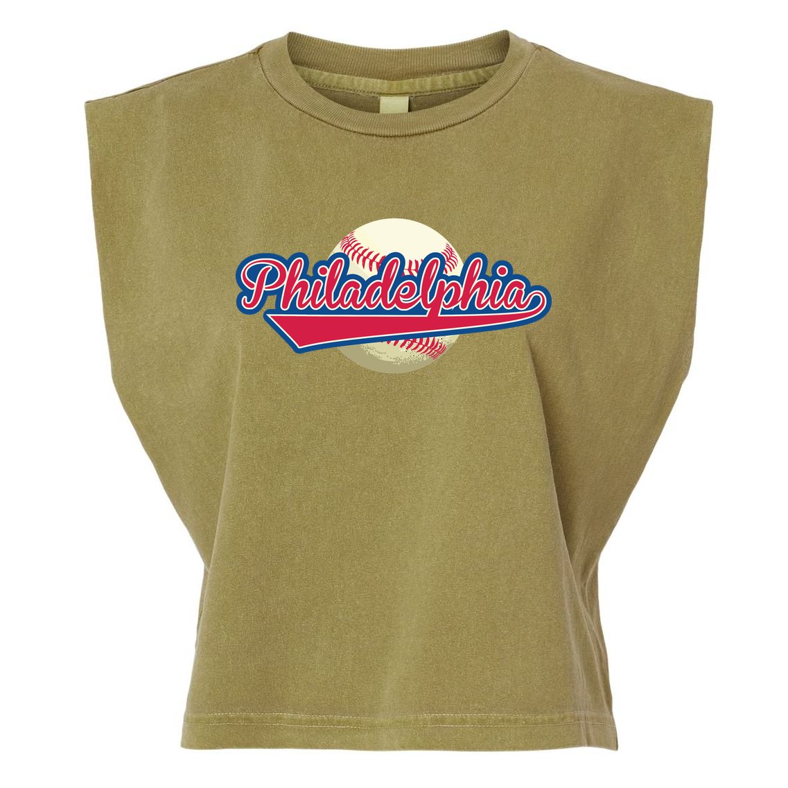 Philadelphia Baseball Garment-Dyed Women's Muscle Tee
