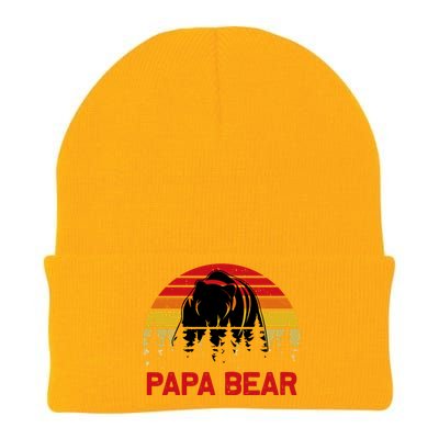 Papa Bear Knit Cap Winter Beanie