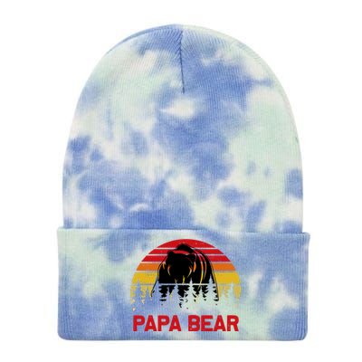 Papa Bear Tie Dye 12in Knit Beanie