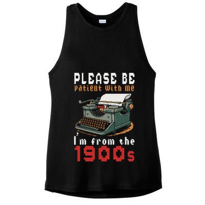 Please Be Patient With Me IM From The 1900 Retro Typewriter Ladies PosiCharge Tri-Blend Wicking Tank
