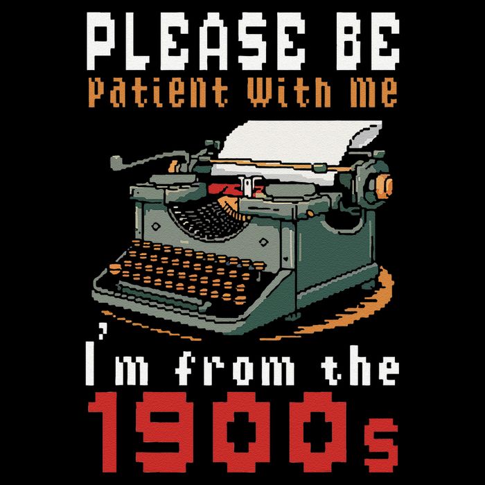 Please Be Patient With Me IM From The 1900 Retro Typewriter Doggie Tank