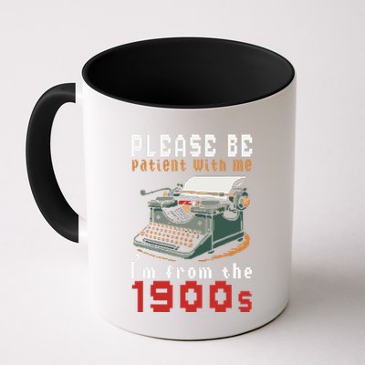 Please Be Patient With Me IM From The 1900 Retro Typewriter Mug