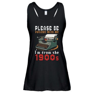 Please Be Patient With Me IM From The 1900 Retro Typewriter Ladies Essential Flowy Tank