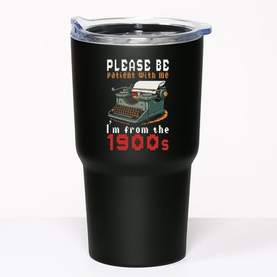 Please Be Patient With Me IM From The 1900 Retro Typewriter Tumbler