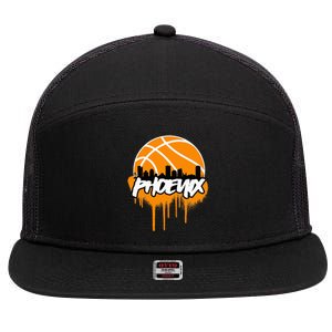 Phx Basketball 7 Panel Mesh Trucker Snapback Hat