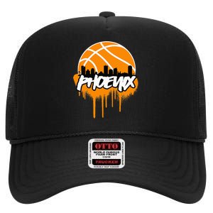 Phx Basketball High Crown Mesh Back Trucker Hat