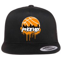 Phx Basketball Flat Bill Trucker Hat