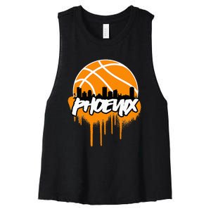 Phx Basketball Women's Racerback Cropped Tank