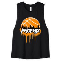 Phx Basketball Women's Racerback Cropped Tank