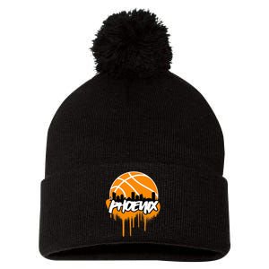 Phx Basketball Pom Pom 12in Knit Beanie