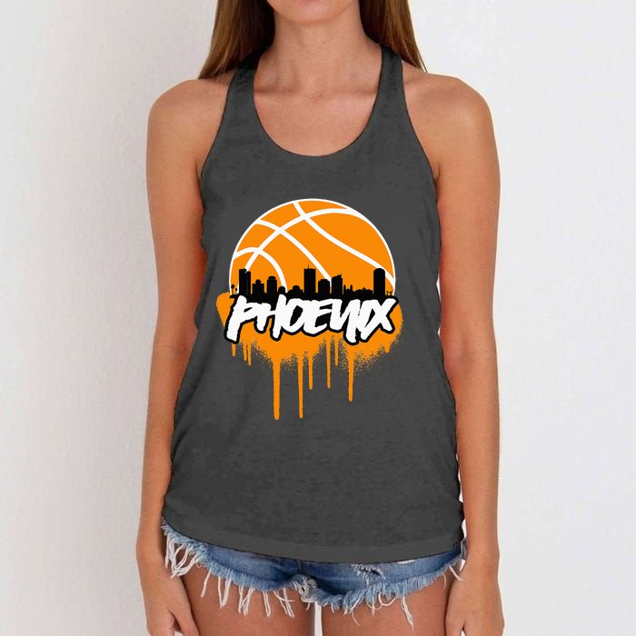 Phx Basketball Women's Knotted Racerback Tank